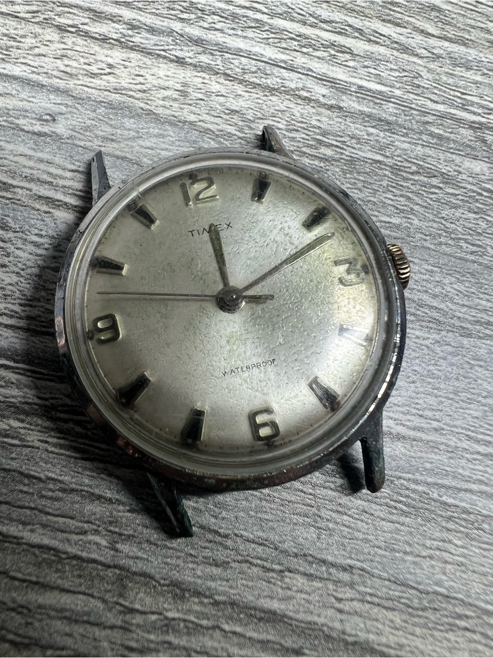 1968 Timex Silver Dial Men's Watch Head